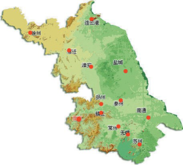 江苏地形地貌图